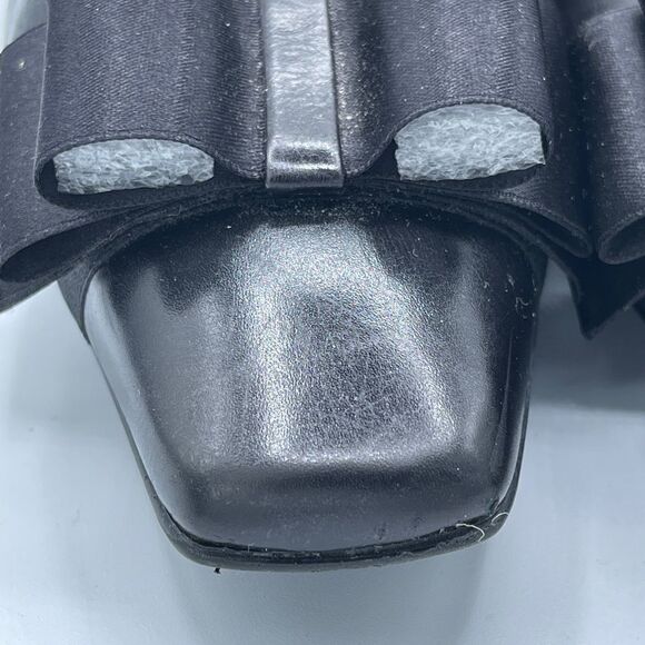 Vintage Stuart weitzman black bow tie pumps 10 - Picture 5 of 16
